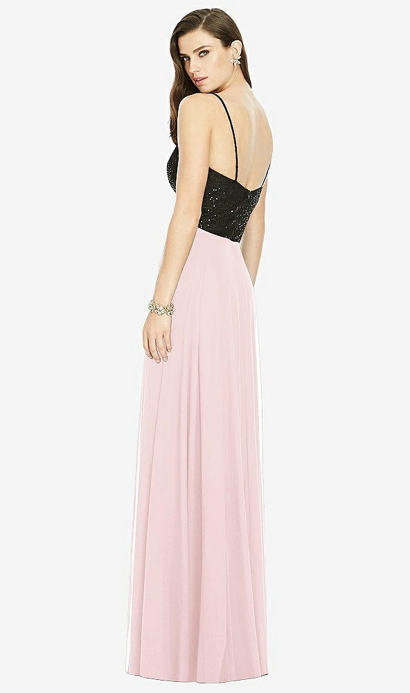 Back View - Ballet Pink Chiffon Maxi Skirt