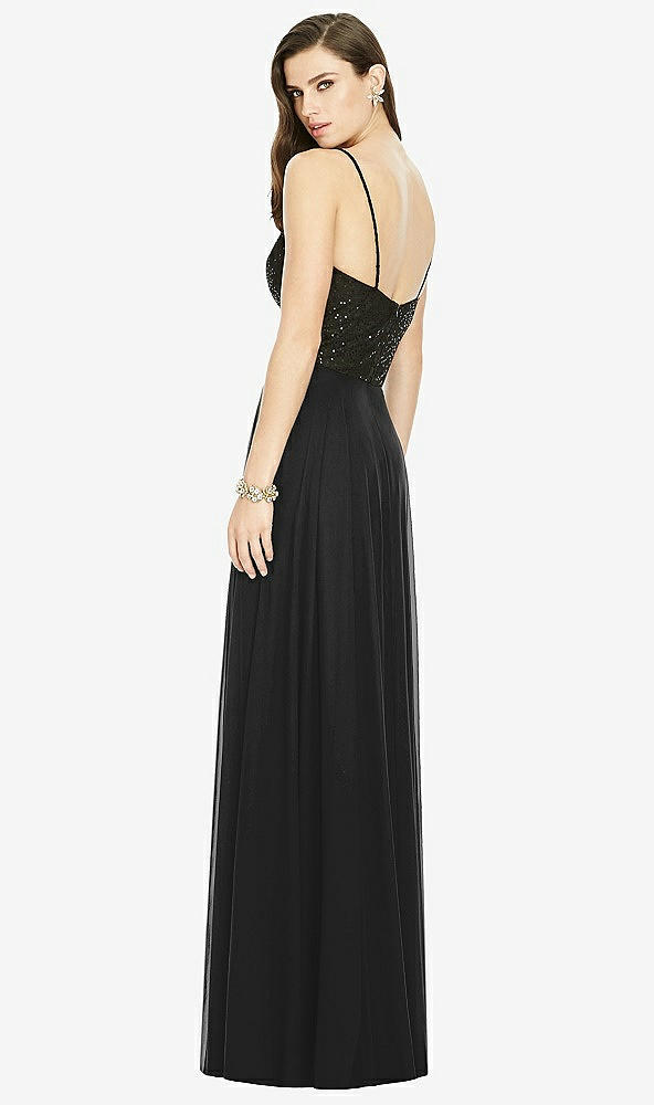 Back View - Black Chiffon Maxi Skirt