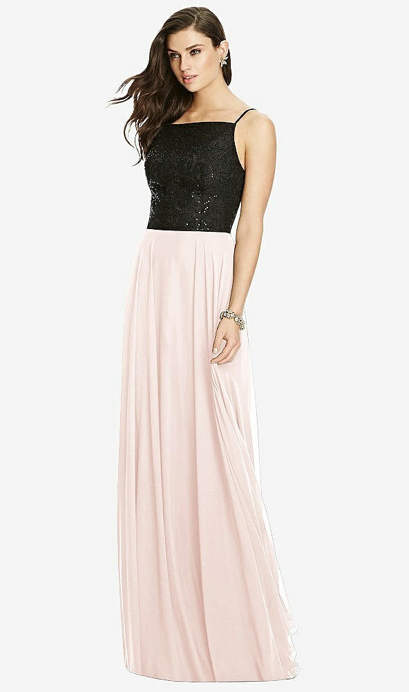 Front View - Blush Chiffon Maxi Skirt