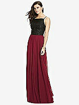 Front View Thumbnail - Burgundy Chiffon Maxi Skirt