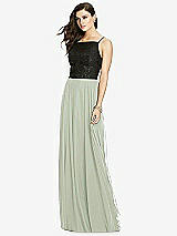 Front View Thumbnail - Celadon Chiffon Maxi Skirt