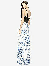 Rear View Thumbnail - Cottage Rose Dusk Blue Chiffon Maxi Skirt