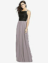 Front View Thumbnail - Cashmere Gray Chiffon Maxi Skirt