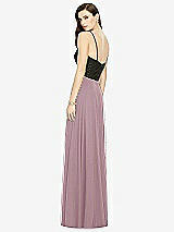 Rear View Thumbnail - Dusty Rose Chiffon Maxi Skirt