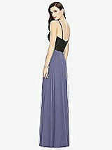 Rear View Thumbnail - French Blue Chiffon Maxi Skirt