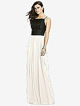 Front View Thumbnail - Ivory Chiffon Maxi Skirt