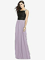 Front View Thumbnail - Lilac Haze Chiffon Maxi Skirt