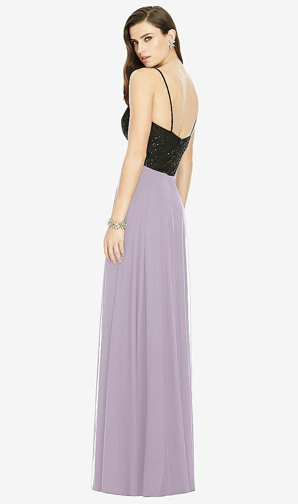 Back View - Lilac Haze Chiffon Maxi Skirt