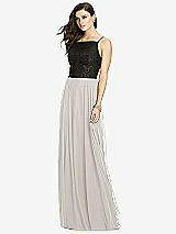 Front View Thumbnail - Oyster Chiffon Maxi Skirt