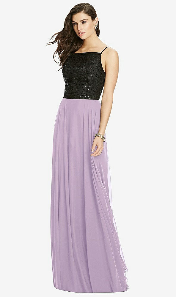 Front View - Pale Purple Chiffon Maxi Skirt