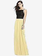 Front View Thumbnail - Pale Yellow Chiffon Maxi Skirt