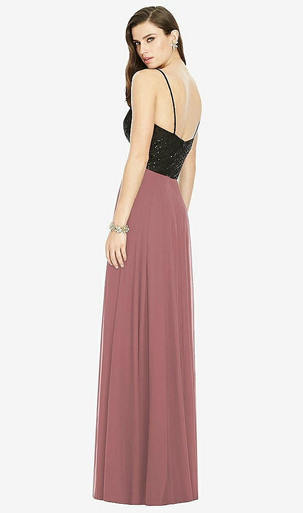 Back View - Rosewood Chiffon Maxi Skirt