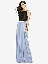 Front View Thumbnail - Sky Blue Chiffon Maxi Skirt