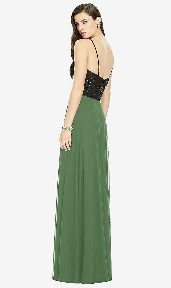 Back View - Vineyard Green Chiffon Maxi Skirt