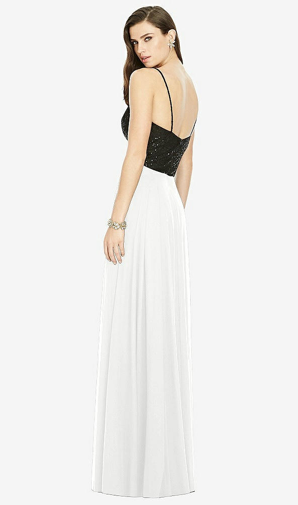 Back View - White Chiffon Maxi Skirt