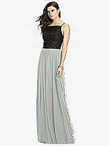 Front View Thumbnail - Willow Green Chiffon Maxi Skirt