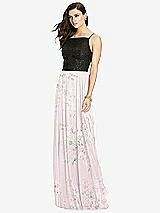 Front View Thumbnail - Watercolor Print Chiffon Maxi Skirt