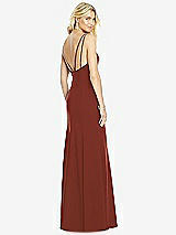 Front View Thumbnail - Auburn Moon Bateau Neck Open-Back Trumpet Gown