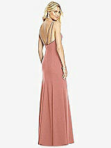 Front View Thumbnail - Desert Rose Bateau Neck Open-Back Trumpet Gown