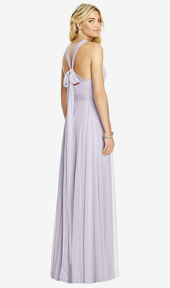 Back View - Moondance Cross Strap Open-Back Halter Maxi Dress