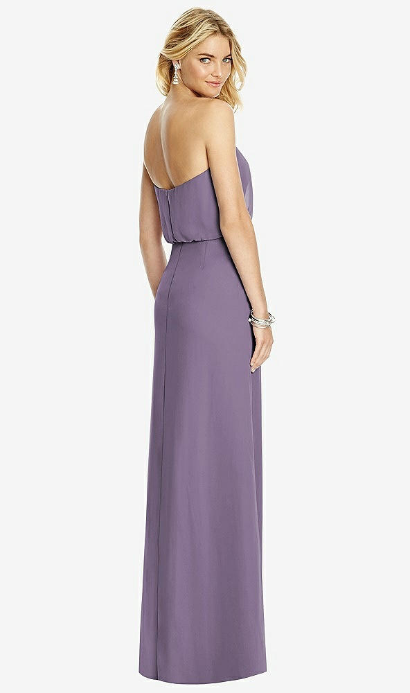 Back View - Lavender Full Length Lux Chiffon Blouson Bodice