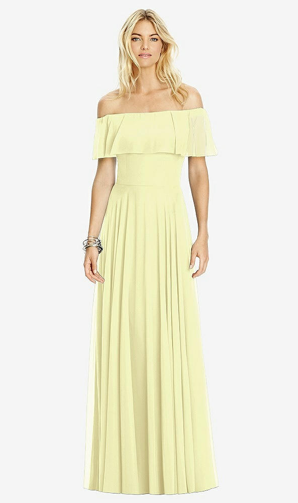 Front View - Butter Yellow After Six Bridesmaid Dress 6763