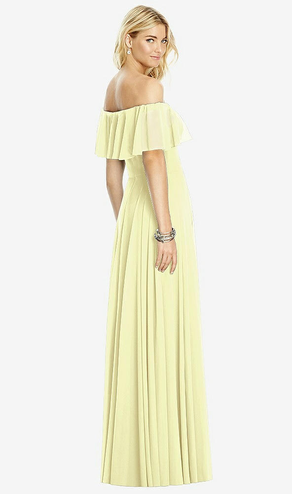 Back View - Butter Yellow After Six Bridesmaid Dress 6763