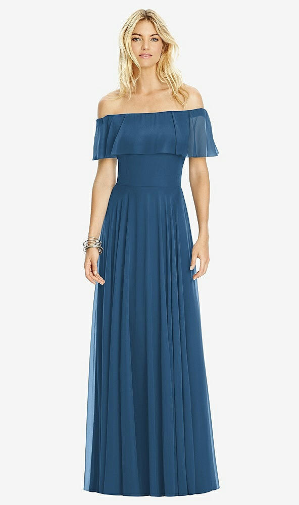 Front View - Dusk Blue After Six Bridesmaid Dress 6763