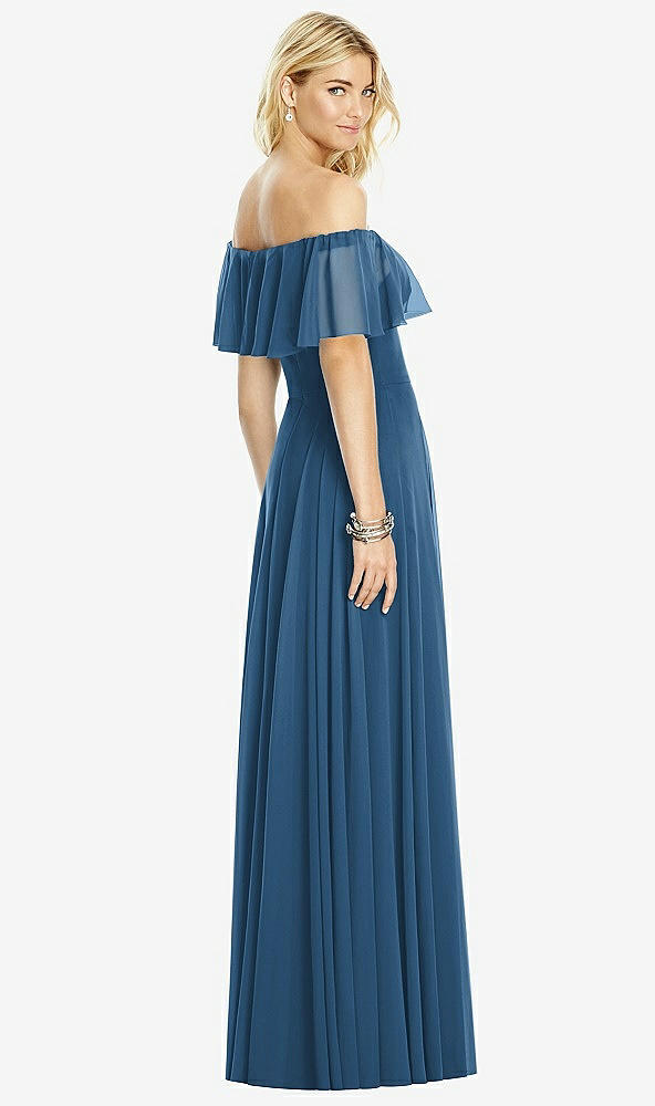 Back View - Dusk Blue After Six Bridesmaid Dress 6763