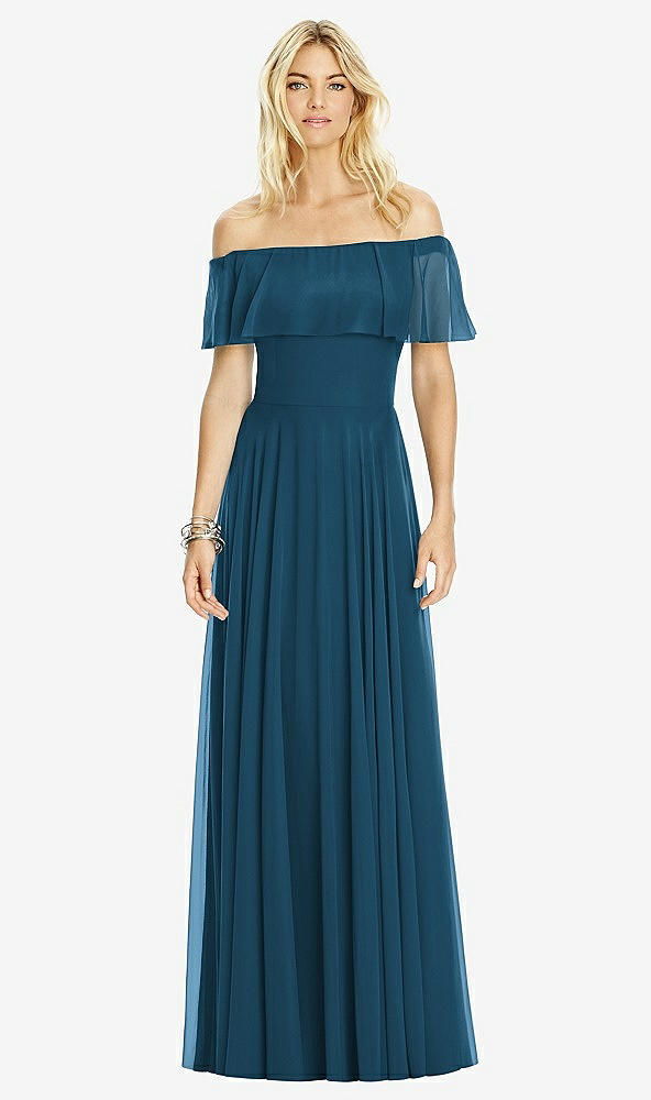 Front View - Atlantic Blue After Six Bridesmaid Dress 6763