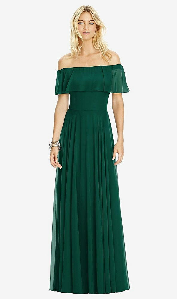 Front View - Hunter Green After Six Bridesmaid Dress 6763