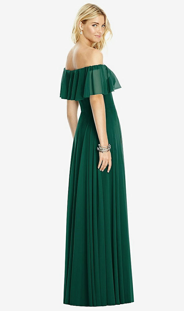 Back View - Hunter Green After Six Bridesmaid Dress 6763