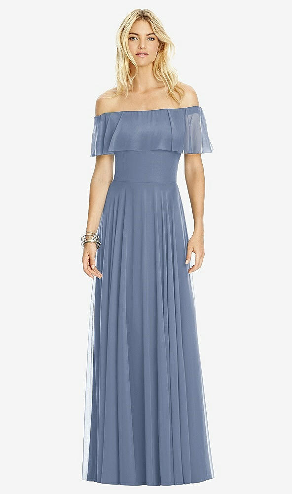 Front View - Larkspur Blue After Six Bridesmaid Dress 6763