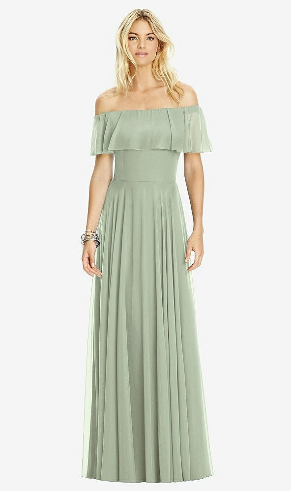 Front View - Sage After Six Bridesmaid Dress 6763