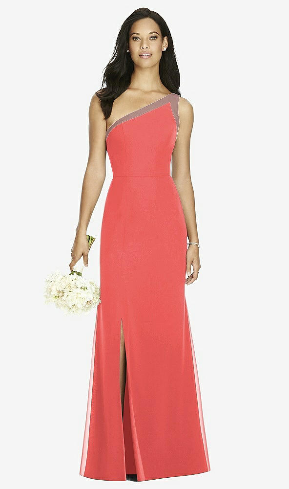 Front View - Perfect Coral & Sienna Social Bridesmaids Dress 8178