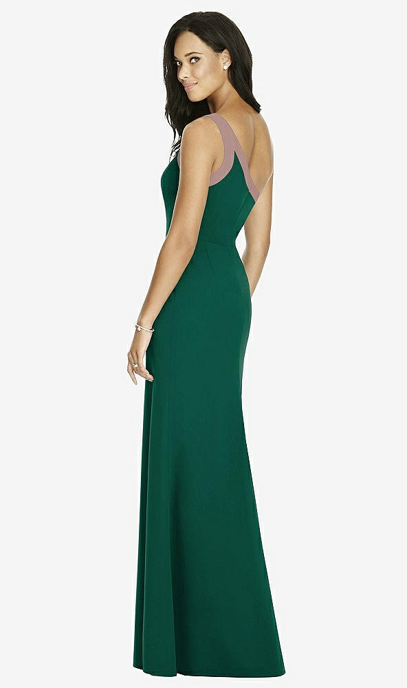 Back View - Hunter Green & Sienna Social Bridesmaids Dress 8178