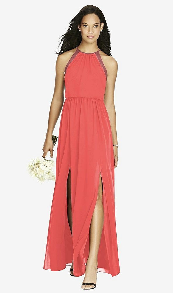 Front View - Perfect Coral & English Rose Social Bridesmaids Dress 8179