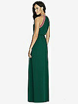 Rear View Thumbnail - Hunter Green & English Rose Social Bridesmaids Dress 8179