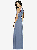 Rear View Thumbnail - Larkspur Blue & English Rose Social Bridesmaids Dress 8179