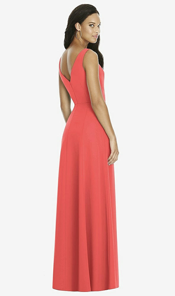 Back View - Perfect Coral Social Bridesmaids Dress 8180