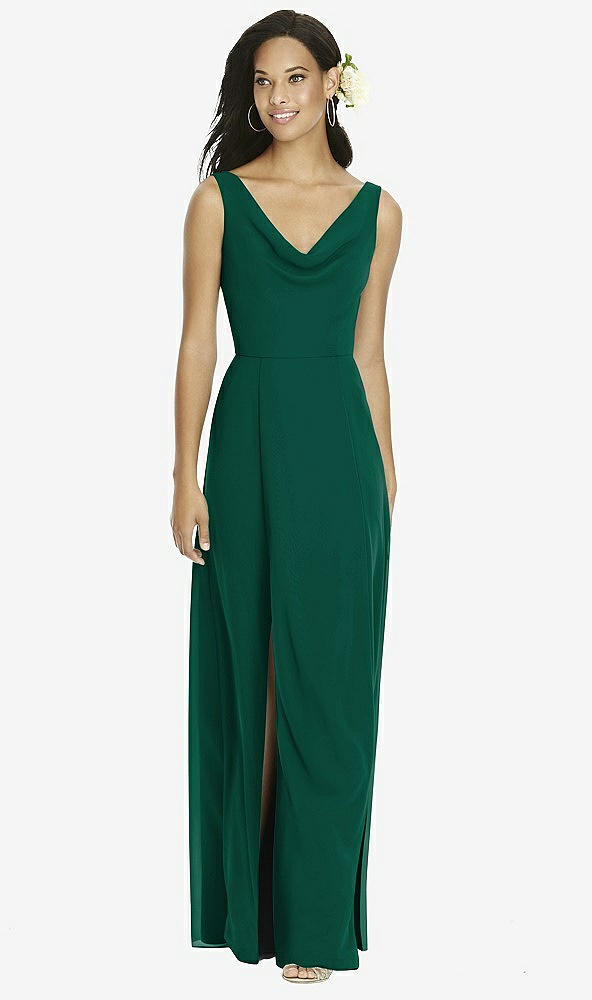 Front View - Hunter Green Social Bridesmaids Dress 8180