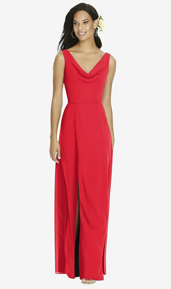 Front View - Parisian Red Social Bridesmaids Dress 8180