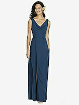 Front View Thumbnail - Sofia Blue Social Bridesmaids Dress 8180