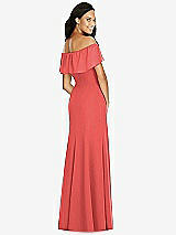 Rear View Thumbnail - Perfect Coral Social Bridesmaids Dress 8182