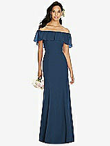 Front View Thumbnail - Sofia Blue Social Bridesmaids Dress 8182