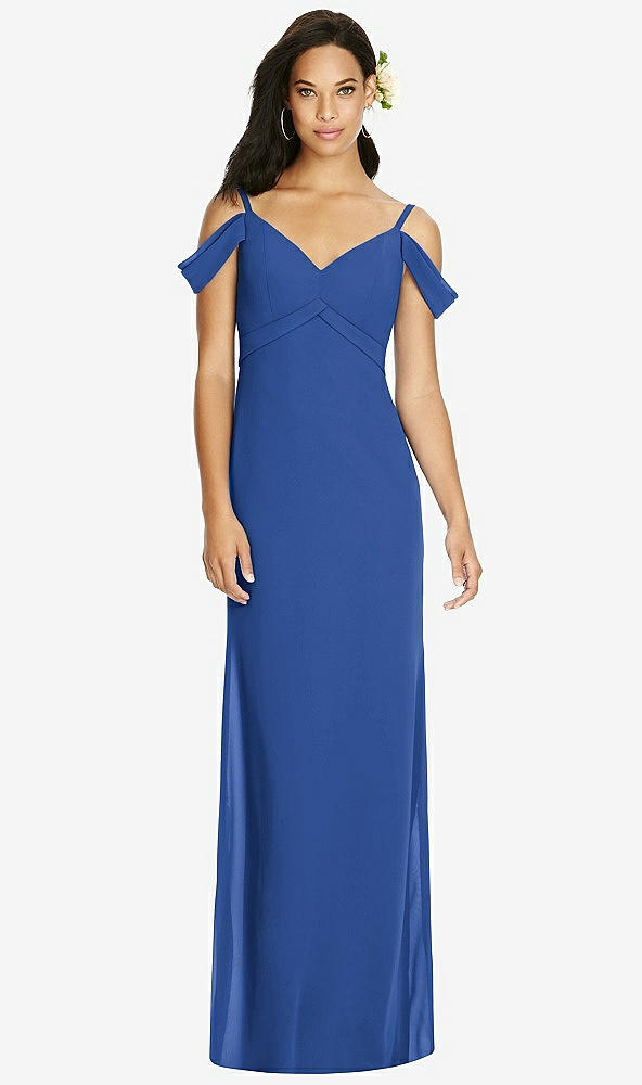 Front View - Classic Blue Social Bridesmaids Dress 8183