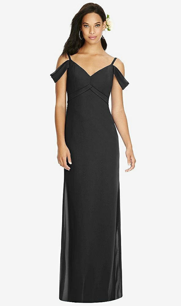 Front View - Black Social Bridesmaids Dress 8183