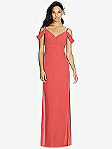 Front View Thumbnail - Perfect Coral Social Bridesmaids Dress 8183