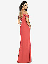 Rear View Thumbnail - Perfect Coral Social Bridesmaids Dress 8183