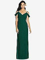 Front View Thumbnail - Hunter Green Social Bridesmaids Dress 8183